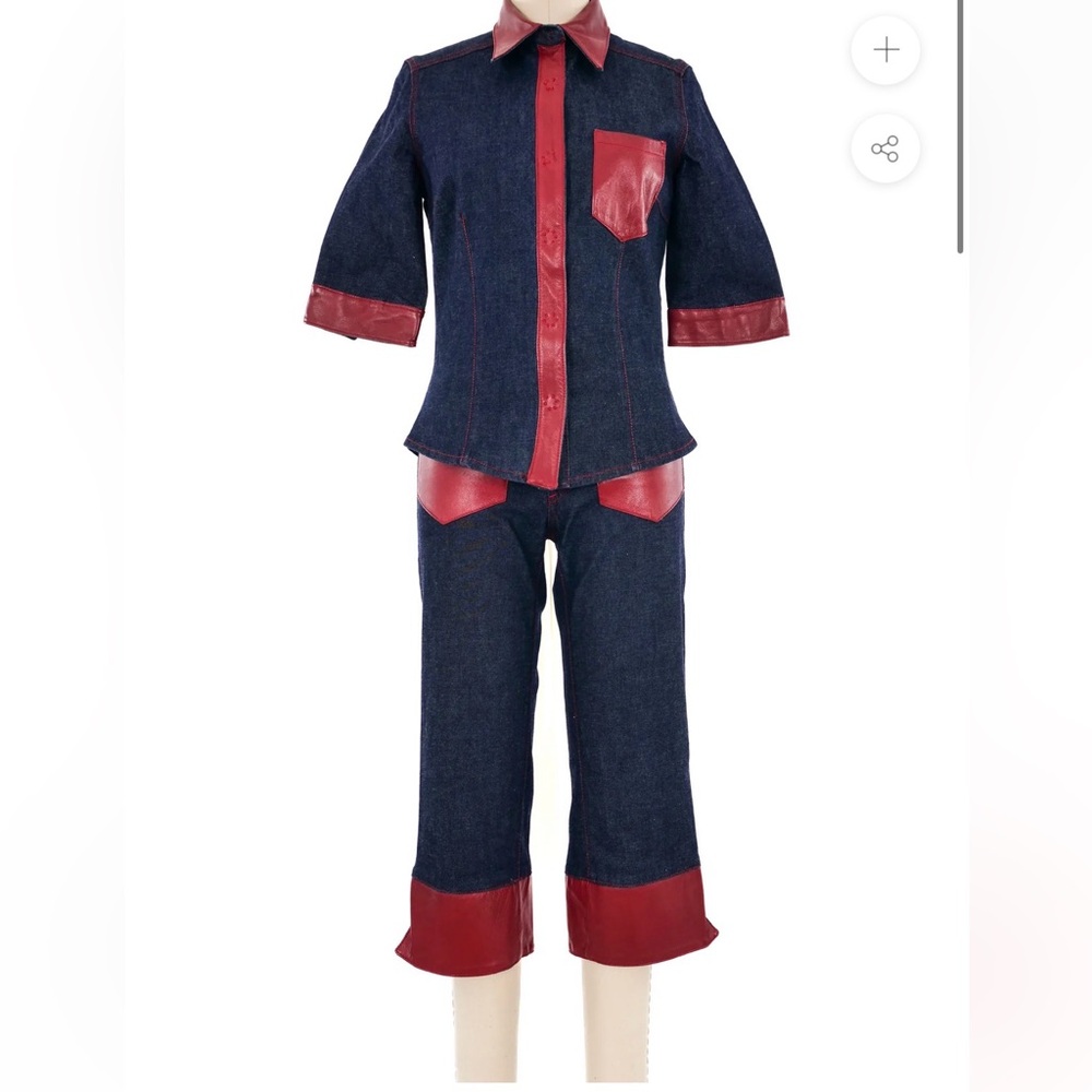 Y2K Dolce&Gabana vintage 2000’s denim and leather set